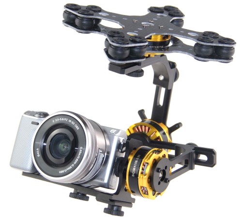 3 Axis Brushless Gimbal for Sony NEX size cameras